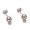 Non-Tarnish 304 Stainless Steel Ball Stud Earrings STAS-H136-07E-P-1