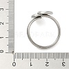304 Stainless Steel Cuff Rings Components STAS-K279-02A-P-3