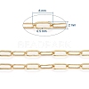3.28 Feet Soldered Brass Paperclip Chains X-CHC-G005-06G-6