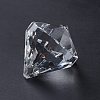 Transparent Acrylic Faceted Diamond Pendants DB28x31mmC01-3