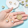 6Pcs 3 Styles Brass Plastic Pearl Pendants KK-CJ0005-53-4