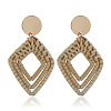 Alloy Rattan Woven Dangle Stud Earrings FS-WGA068A-01-2