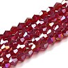 Transparent Electroplate Glass Beads Strands LS-GLAA-F029-4mm-A27-1