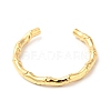 Ion Plating(IP) 304 Stainless Steel Bamboo Shape Open Cuff Ring for Men Women RJEW-I085-07G-2