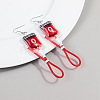 Blood Bag Plastic Dangle Earrings FS-WG7E43C-05-1
