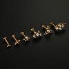 316L Surgical Stainless Steel Clear Cubic Zirconia Threadless Labrets WG1AA8E-28-3