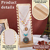 Bamboo Wood Jewelry Collection Necklace Display Stand ODIS-WH0005-06-3