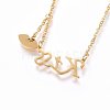 304 Stainless Steel Pendant Necklaces NJEW-O104-03G-2
