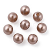 Spray Painted ABS Plastic Imitation Pearl Beads OACR-T015-05A-05-3