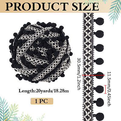20Yards Nylon Pom Pom Ball Ribbons OCOR-MA0001-94A-1