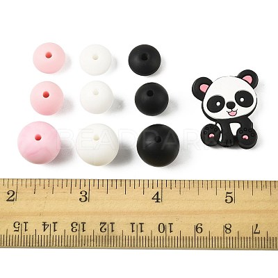 40Pcs 10 Styles Silicone Beads SIL-FS0001-27C-1