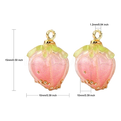 Handmade Epoxy Resin Flower Pendants X-KY-S163-103D-1