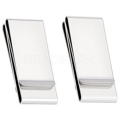 2Pcs Stainless Steel Money Clips AJEW-GF0013-12P-1