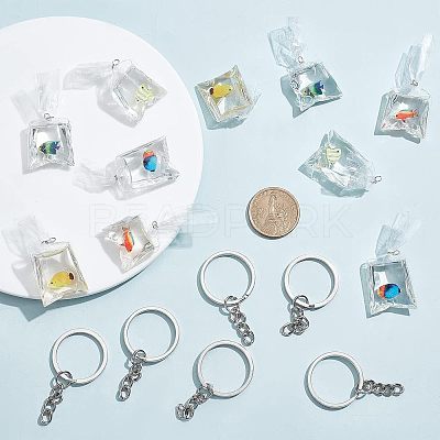 DIY 3D Goldfish Bag Keychain Making Kits DIY-NB0007-43-1