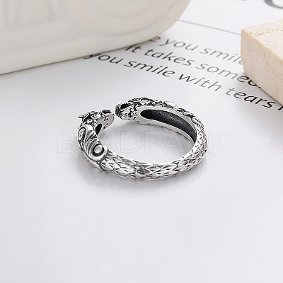 Dragon 925 Sterling Silver Adjustable Cuff Rings FS-WGB89B1-01-1