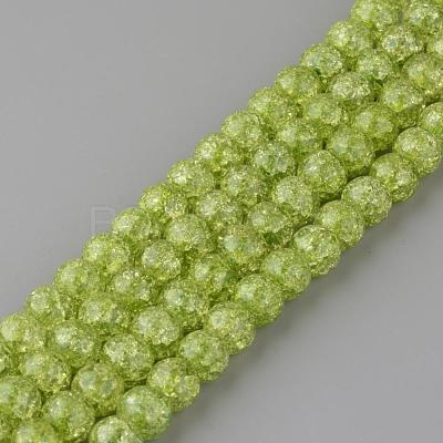 Synthetic Crackle Quartz Beads Strands GLAA-S134-10mm-18-1