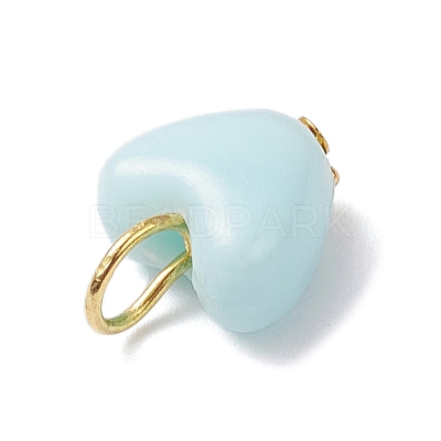 Opaque Polystyrene Plastic Pendants PALLOY-JF04353-02-1