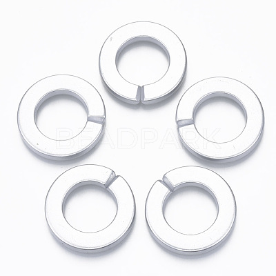 Opaque Spray Painted Acrylic Linking Rings OACR-S021-73A-B02-1