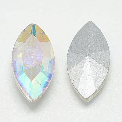 Pointed Back Glass Rhinestone Cabochons RGLA-T083-7x15mm-05-1