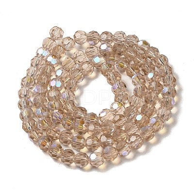 Electroplate Transparent Glass Beads Strands EGLA-A035-T6mm-L22-1