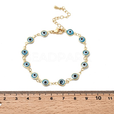 Brass Link Bracelest for Women BJEW-K298-02G-1