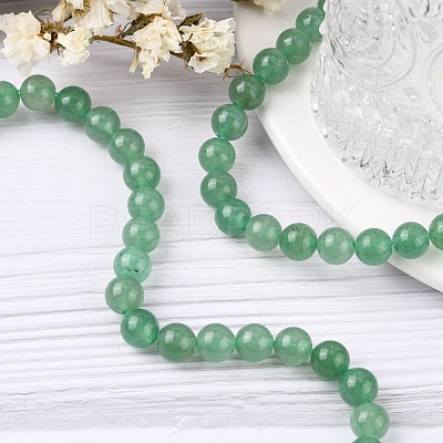 Natural Green Aventurine Beads Strands X-G-G099-8mm-17-1