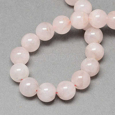 Natural Rose Quartz Bead Strands G-R193-13-10mm-1