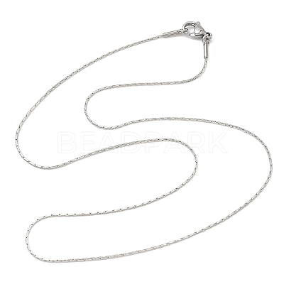 Tarnish Resistant 304 Stainless Steel Boston Chain Necklaces STAS-O053-15P-1