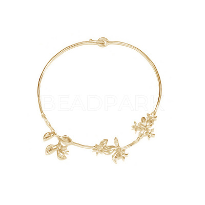 Alloy Flower Choker Necklaces for Women WG981DB-01-1