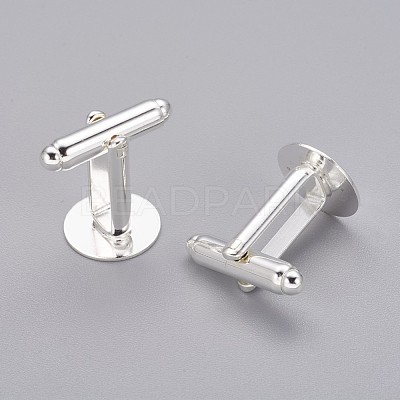 Brass Cuff Button X-KK544-S-1