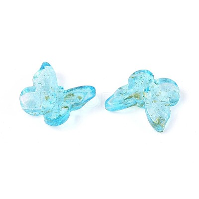 Transparent Spray Painted Glass Charms LS-GLAA-T016-22B-1