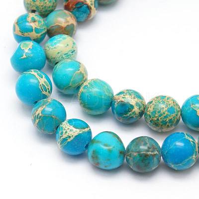 Natural Imperial Jasper Beads Strands X-G-I122-6mm-10-1