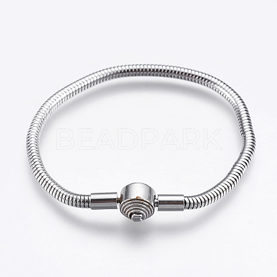 Tarnish Resistant 304 Stainless Steel European Style Bracelet Making STAS-I097-002B-P-1