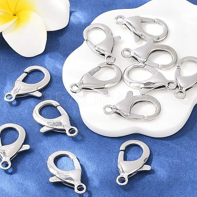 Tarnish Resistant 304 Stainless Steel Lobster Claw Clasps STAS-AB25-1