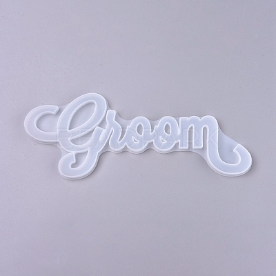 Wedding DIY Word Groom Silicone Molds DIY-K017-08-1