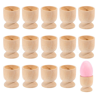 Wooden Easter Egg Holders AJEW-WH0348-631-1