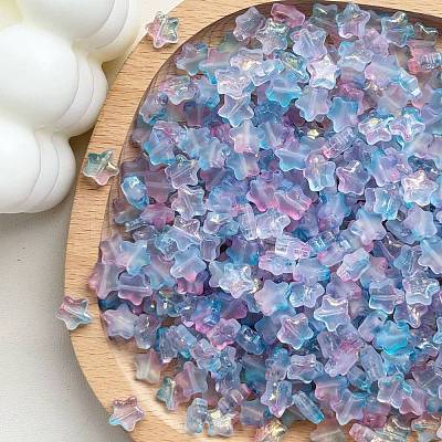 30Pcs Frosted Glass Beads PW-WGAB1F9-10-1
