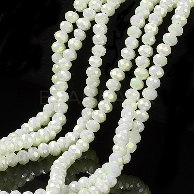 Electroplate Opaque Glass Beads Strands EGLA-A034-P8mm-T15-1