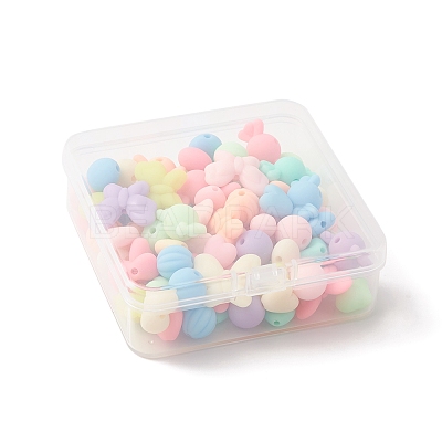 Rubberized Style Acrylic Beads SACR-FS0001-12-1