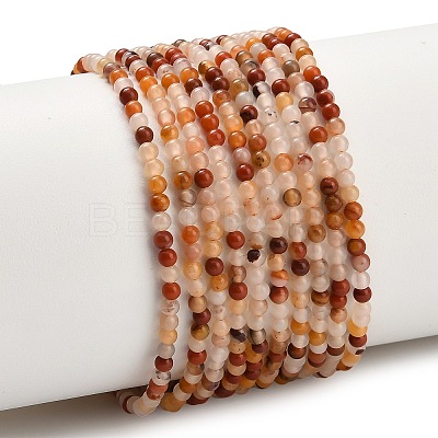 Natural Agate Beads Strands G-Z116-A21-2mm-1