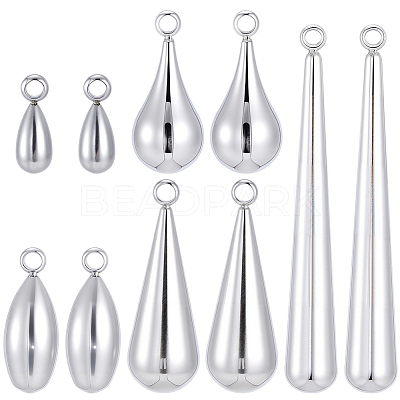 10Pcs 5 Styles 304 Stainless Steel Pendants STAS-SC0020-81-1