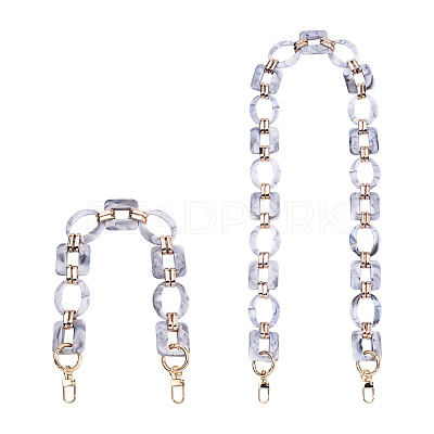 2Pcs Oval & Square Acrylic Bag Handle FIND-GN0001-14A-1