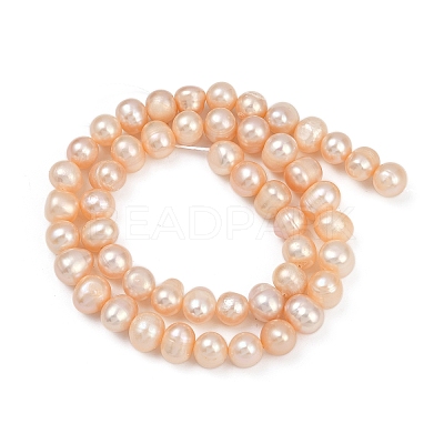 Natural Cultured Freshwater Pearl Beads Strands PEAR-I007-07X-06B-1