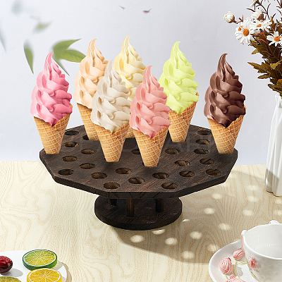 Polygon Wooden Display Stands ODIS-WH0030-100-1