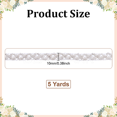 Grenadine & Plastic Pearl Ribbon OCOR-WH0105-170A-1