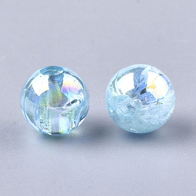 Transparent Plastic Beads OACR-S026-6mm-09-1