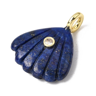 Dyed Natural Lapis Lazuli Carved Pendants G-C282-05G-1