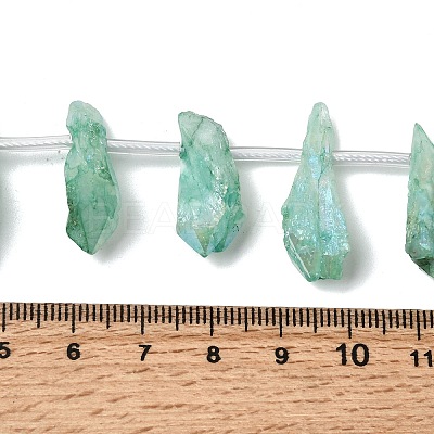 Electroplated Natural Quartz Crystal Beads Strands G-G890-A-12-1