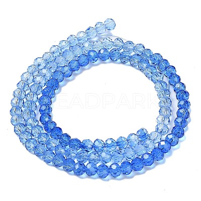 Transparent Painted Glass Beads Strands X1-DGLA-A034-T4mm-A01-1