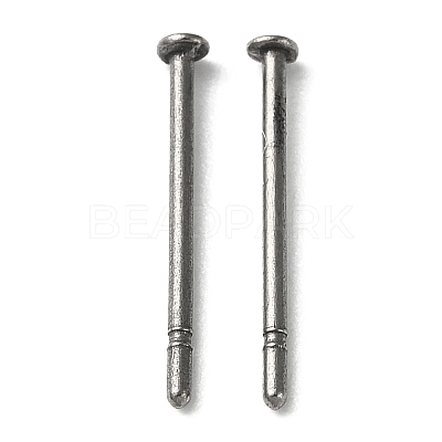 Titanium Stud Earring Findings X-FIND-R096-02A-P-1